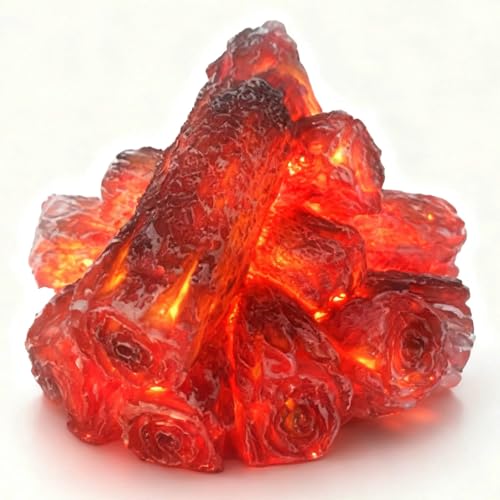 VEGOATY Simulation Flamme Lampe: Resin Attribute 3D Simulierte Brennende...