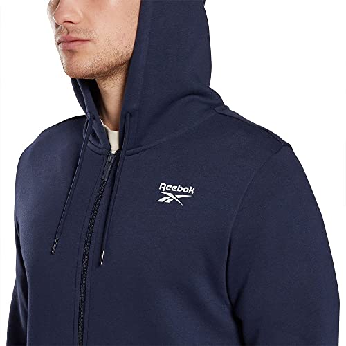 Chaqueta Reebok Identity Fleece para hombre sudadera con cremallera gris 6