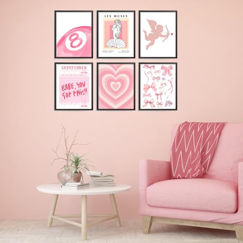 Láminas decorativas de San Valentín: juego de 6 pósteres artísticos en azul y blanco 5