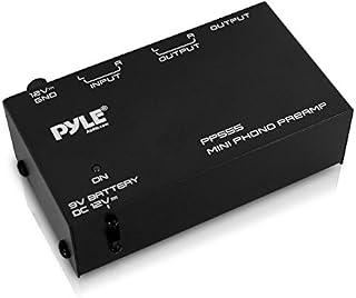 Pyle Phono Turntable Preamp - Mini Electronic Audio Stereo Phonograph Preamplifier with 9V