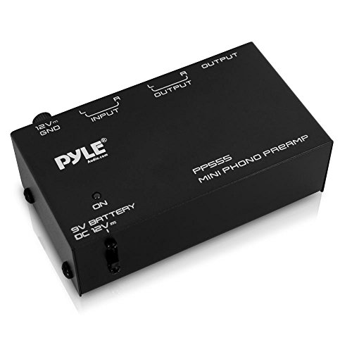 Pyle Phono Turntable Preamp - Mini Electronic Audio Stereo Phonograph Preamplifier with 9V