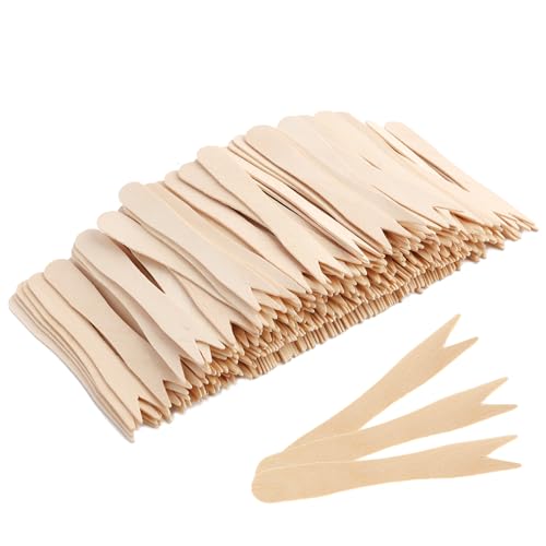 200 PCS Pommesgabel (85 mm), Holzgabeln Pommespieker Aus Holz, Perfekt Für Partys, Geburtstage, Camping Und Picknicks, Umweltfreundliches Einwegbesteck Für Snacks Und Fingerfood