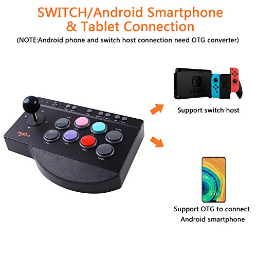 PXN Arcade Fight Stick, PXN Street Fighter Arcade Game Fighting Joystick with USB Port, with Turbo & Macro Functions, Suitable for PS3 / PS4 / Xbox... - Image 5