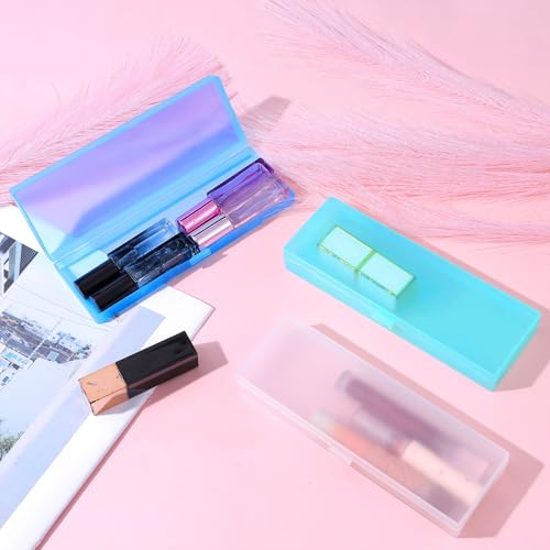 Image of Dimeho 7 Inch Plastic Storage Boxes, 3 Pcs Rectangular Small Storage Containers with Hinged Lids Storage-Organizer Box for Small Items Art Craft Jewelry Accessories, 7.16 x 2.44 x 1 inches