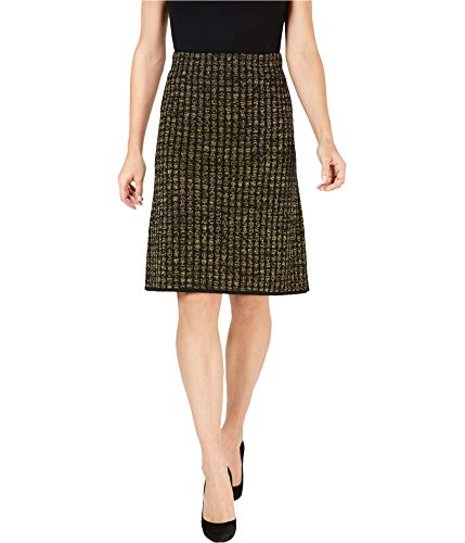 Kasper Womens Pull On A-line Pencil Skirt, Black, Small