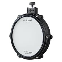 Roland 10-inch V-Pad with a tension-adjustable mesh head for customizable stick response Durable, quiet, and highly responsive—great for both home practice and performance Rubber rim design inspired by flagship V-Drums 7 Series pads Rugged hoop for s...