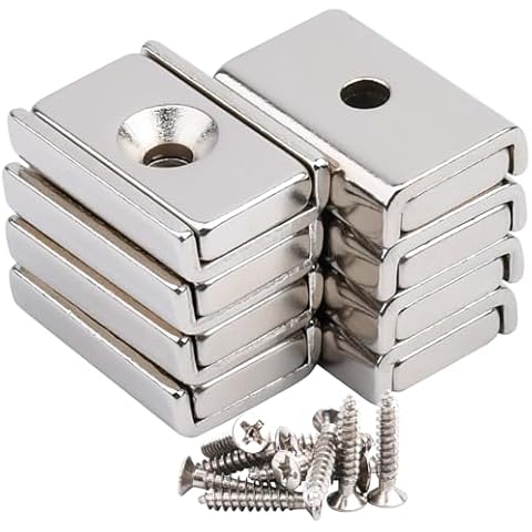 MIN CI 8 Pack Strong Flat Neodymium Magnets Cover