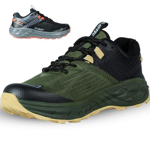 Hi-Tec Geo Fuse Trail - Zapatillas Trail Running Hombre, Zapatillas de Deporte Hombre con Forro Antihumedad, Plantilla de EVA, Buena tracción y Durabilidad, Comodidad en terrenos difíciles
