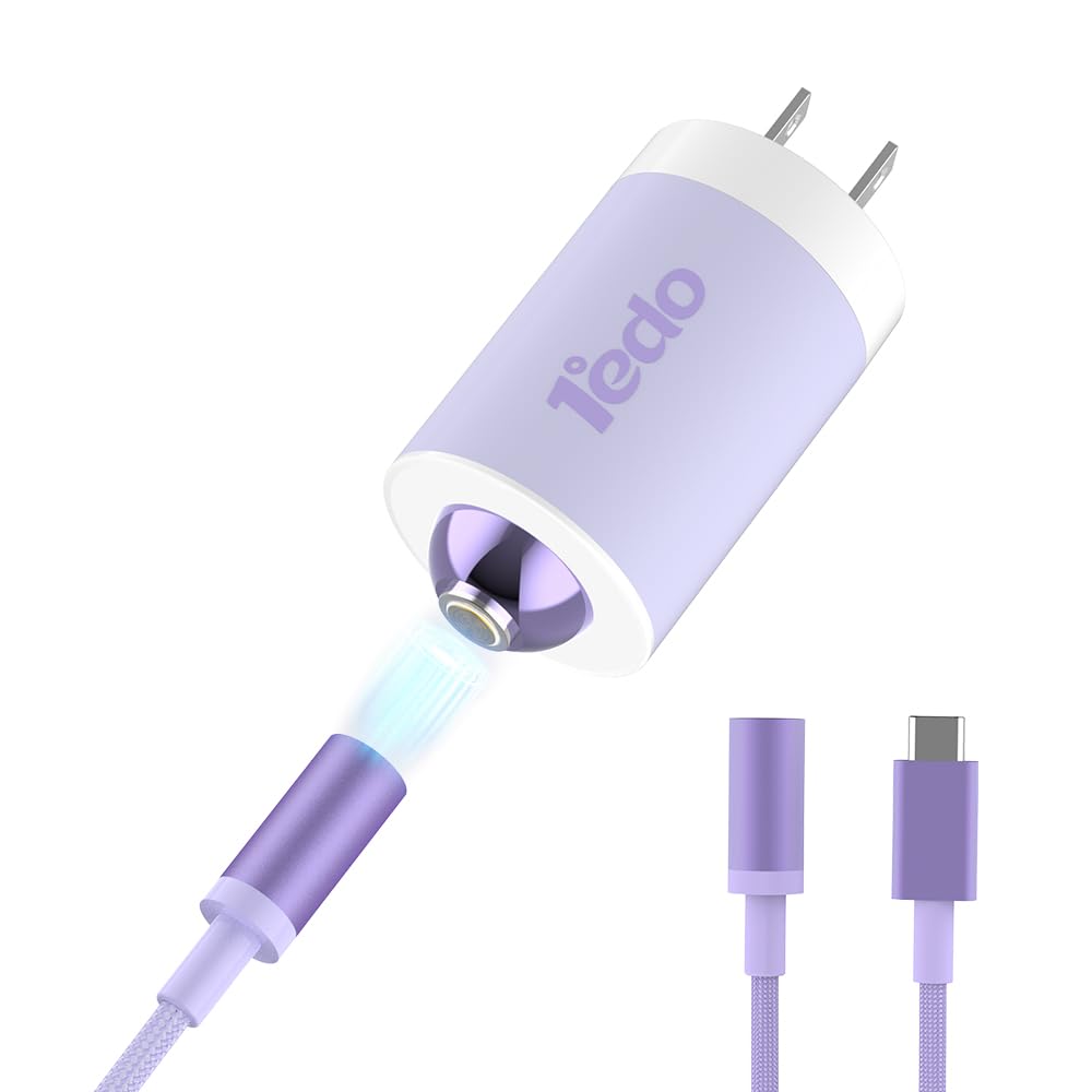 Magnetic for iPhone Charger,1°edo 20W Fast Charger Block with 6FT Cable Innovative Magnetic to Lightning Cable for iPhone 14/13/12/11/Xs Max/XR/X (Purple) — view 15