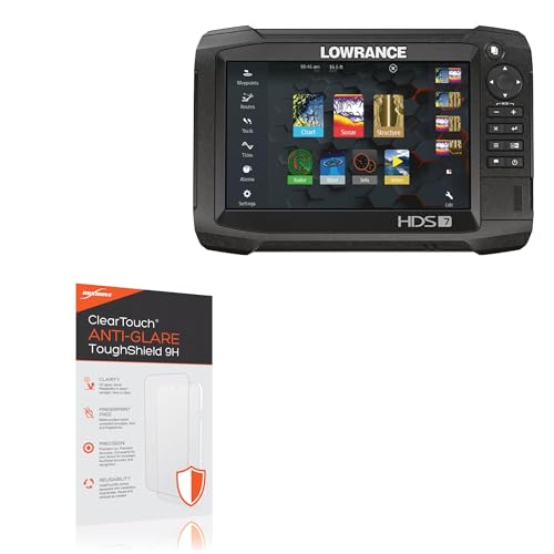 BoxWave Screen Protector Compatible with Lowrance HDS Carbon 7 - ClearTouch Anti-Glare ToughShield 9H (2-Pack), Anti-Glare 9H Tough Flexible Film Screen Protector