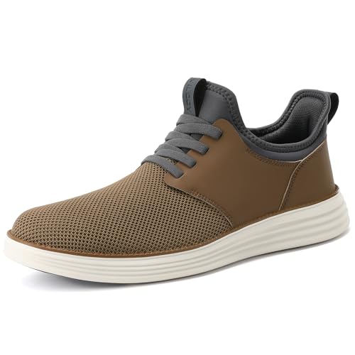 Image of VILOCY Mens Slip On Casual Dress Shoes Hands Free Fashion Sneakers Mesh Tennis Walking Work Shoes Comfortable Breathable Lightweight Non Slip