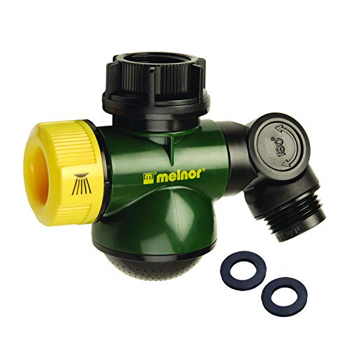 Melnor 65075-AMZ Wash & Fill Hose Connection Hub with 2 Hose Washers