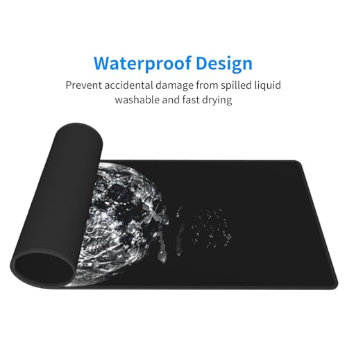 Tapis de souris d'ordinateur résistant extra large Moon grand tapis de clavier en caoutchouc