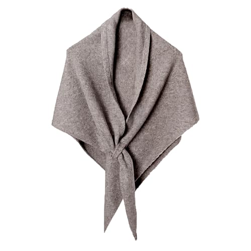 Grandes Chales Bufandas para mujer, bufanda chal para mujer, suave, cuello triángulo liso para oficina, invierno, otoño, playa, viajes, boda, fiesta, Navidad social, Color Moka, Se référer au