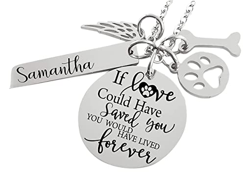 Pet Memorial Gifts, Personalized Sympathy Gift, Loss of Pet Memory Jewelry, Dog Necklace, Cat Gift for Her, Personalized Remembrance Gift, Unique Christmas Gift