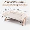 valigogo Cloud-Soft Cat Window Sill Perch with Zipper Designed Cushioned Bed, Supportive Cat Window Seat with Premium Solid Wood & Sturdy Metal Frame, Pet Hammock Bed for Large Cats (Large, White) #3