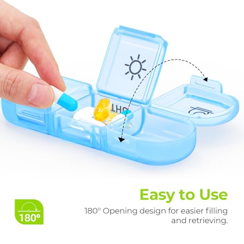 Image of AUVON Weekly Pill Organizer 3 Times a Day, Large 7 Day Pill Box 3 Times a Day with Separate Container, Portable Pill Case for Medication, Vitamins, Fish Oil and Supplements