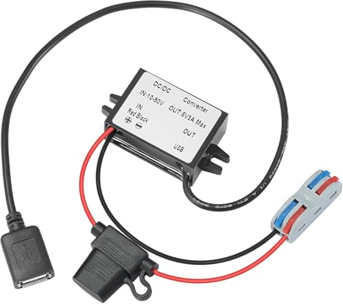 YABOANG DC USB-A Transformer 10-90V to 5V 3A 15W Step Down Converter,Waterproof Buck Transformer Auto Step-down Module for Golf Cart/Electric scooter/Truck- DC Buck Converters