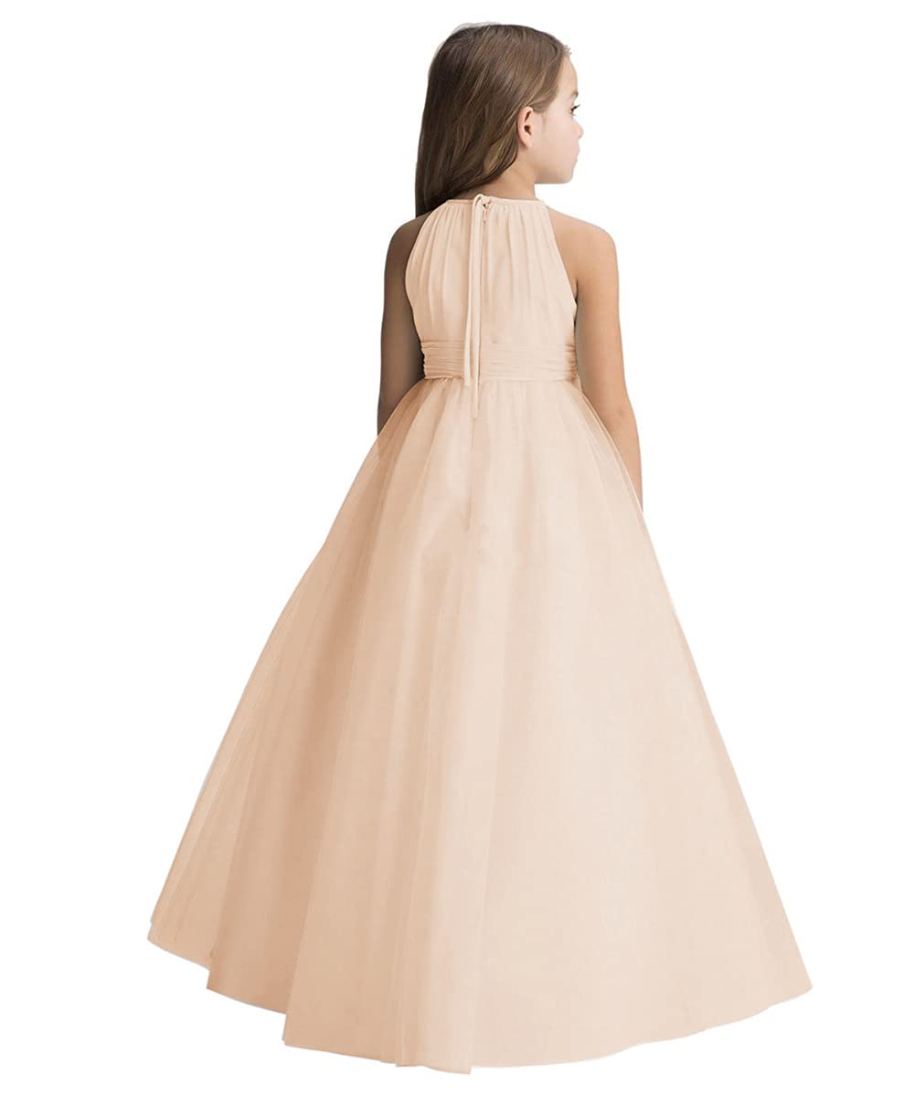 Aibaowedding Blumenmädchen Tüll Chiffon Kleider Kinder Hochzeit Festzug Ballkleider