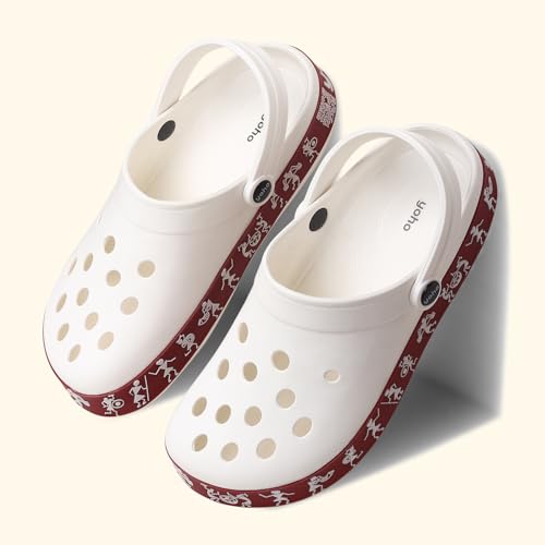 Image of YOHO Hacker Clogs for Women | Waterproof Monsoon Footwear & Rainy Shoes | Tribal Print with Backstrap | 003