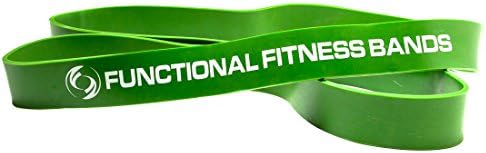 Rubberbanditz- Functional Fitness Pull Up Assistance Bands - Set of 1 Resistance Heavy Duty Workout, Exercise, Cross Training, Stretch Fitness Bands Assist Set for Body, Instruction Guide (Green: 1 3/4" 50-120 lbs.)