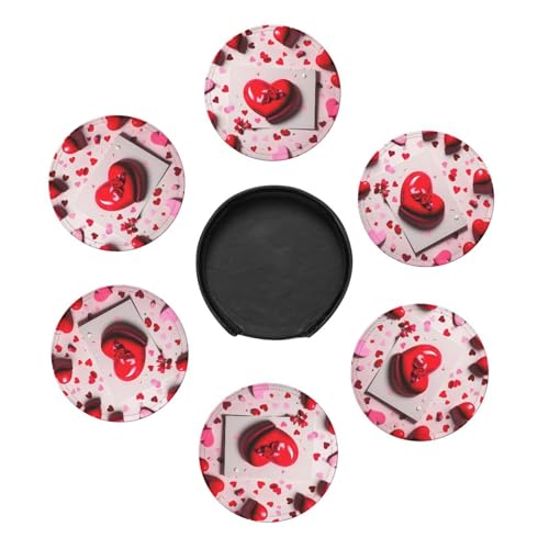 Idée cadeau éléphant blanc : dessous de verre polyuréthane Saint-Valentin - 8