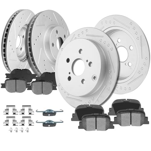 Image of SCITOO Front 10.83 inch Rear 10.59 inch Brake Pads and Rotors Kits