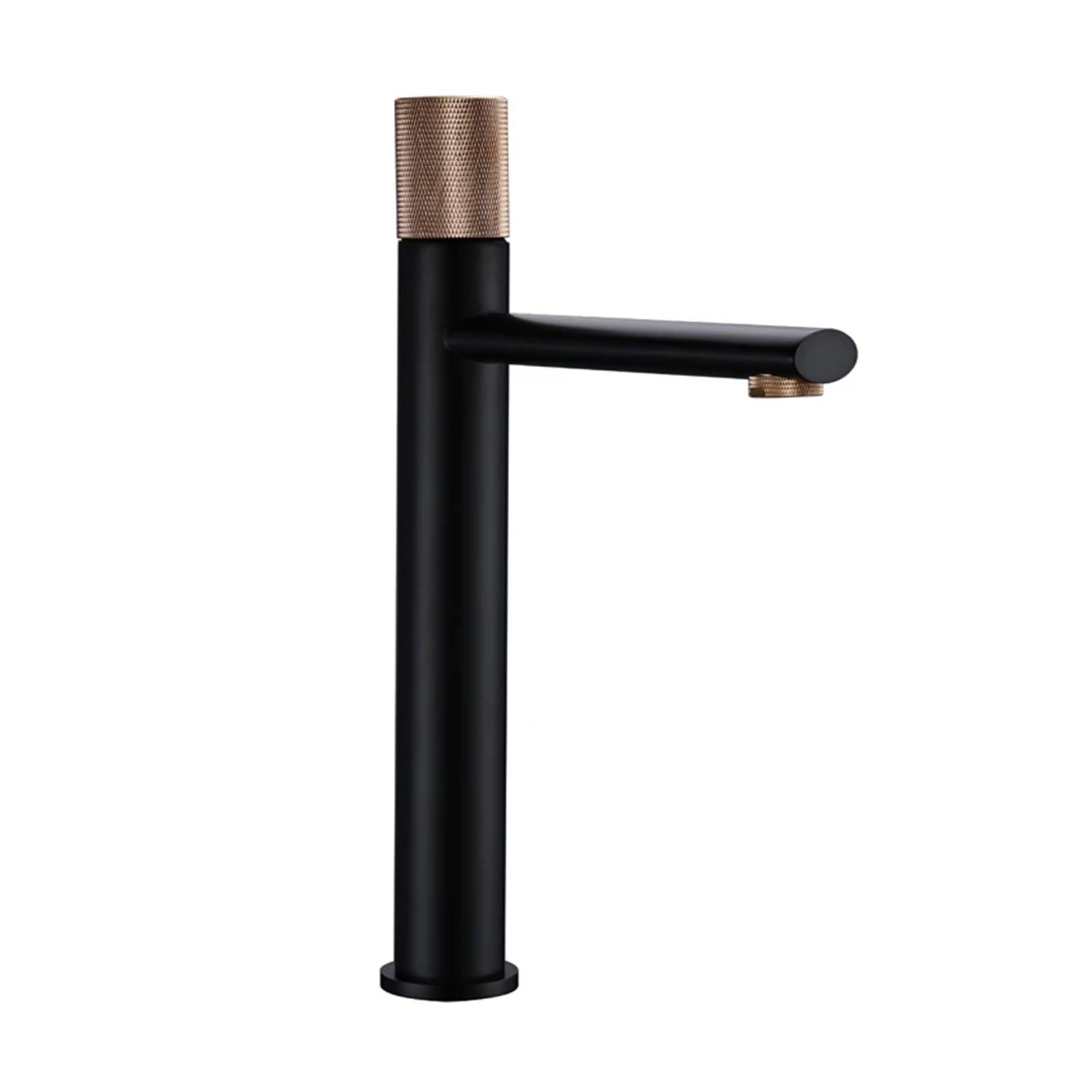 Mitigeur eau chaude froide en laiton haut de gamme noir et or