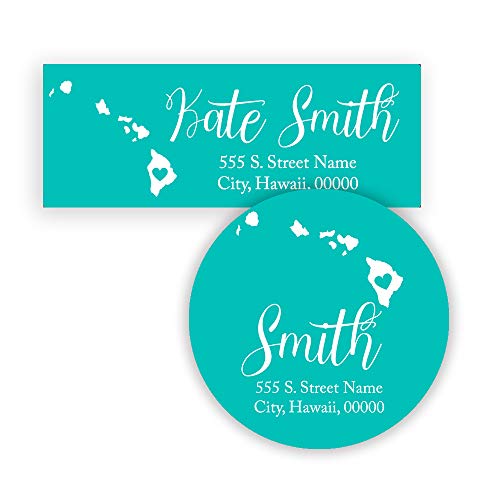 Hawaii Return Address Label Custom Stickers Handmade Products