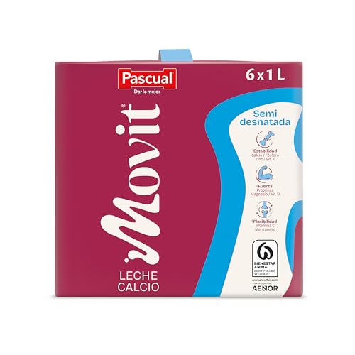 Pascual Leche Semidesnatada Movit Calcio 6x1L