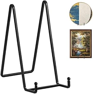 Plate Holder Easel Display Stand - 4.5 inch Metal Plate Stands for Display - Tabletop Picture Stand - Black Iron Easels for Display Pictures | Photo Frames | Book | Decorative Plates | Plaque -2 Pack