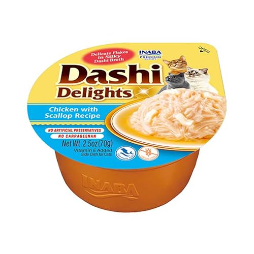 INABA Dashi Delights Katzenfutter Nass 100% Natürliches Hähnchenfleisch | Getreidefrei, Zuckerfrei, ohne künstliche Aromen… – Ansicht 1