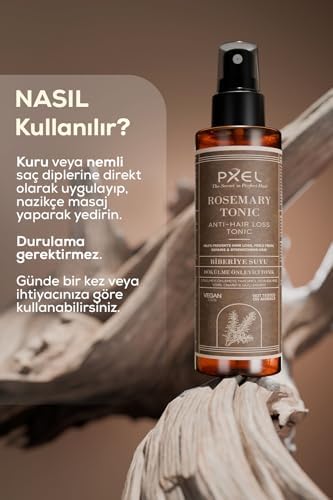 PXEL Anti-Hair Loss Rosemary Tonic 150 ML – Saç Dökülme Görünümünü Azaltmaya ve Saç köklerini Desteklemeye Yardımcı Biberiye & Kafein Destekli, Vegan, Durulama Gerektirmez - Görsel 4