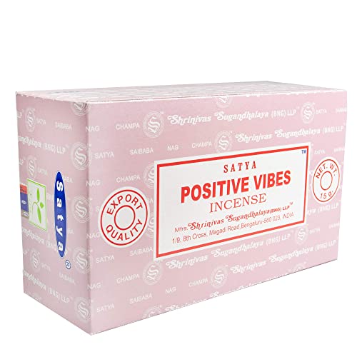 Satya Nag Champa Incenso Positive Vibes 12 Count