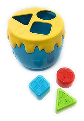 WINNIE THE POOH Baby Toys | IShape Sorter, Musical Stacking Rings, and Stacking Cups | Babys First Blocks Classic Bundle | Stack Up Cups | Toddler Toys