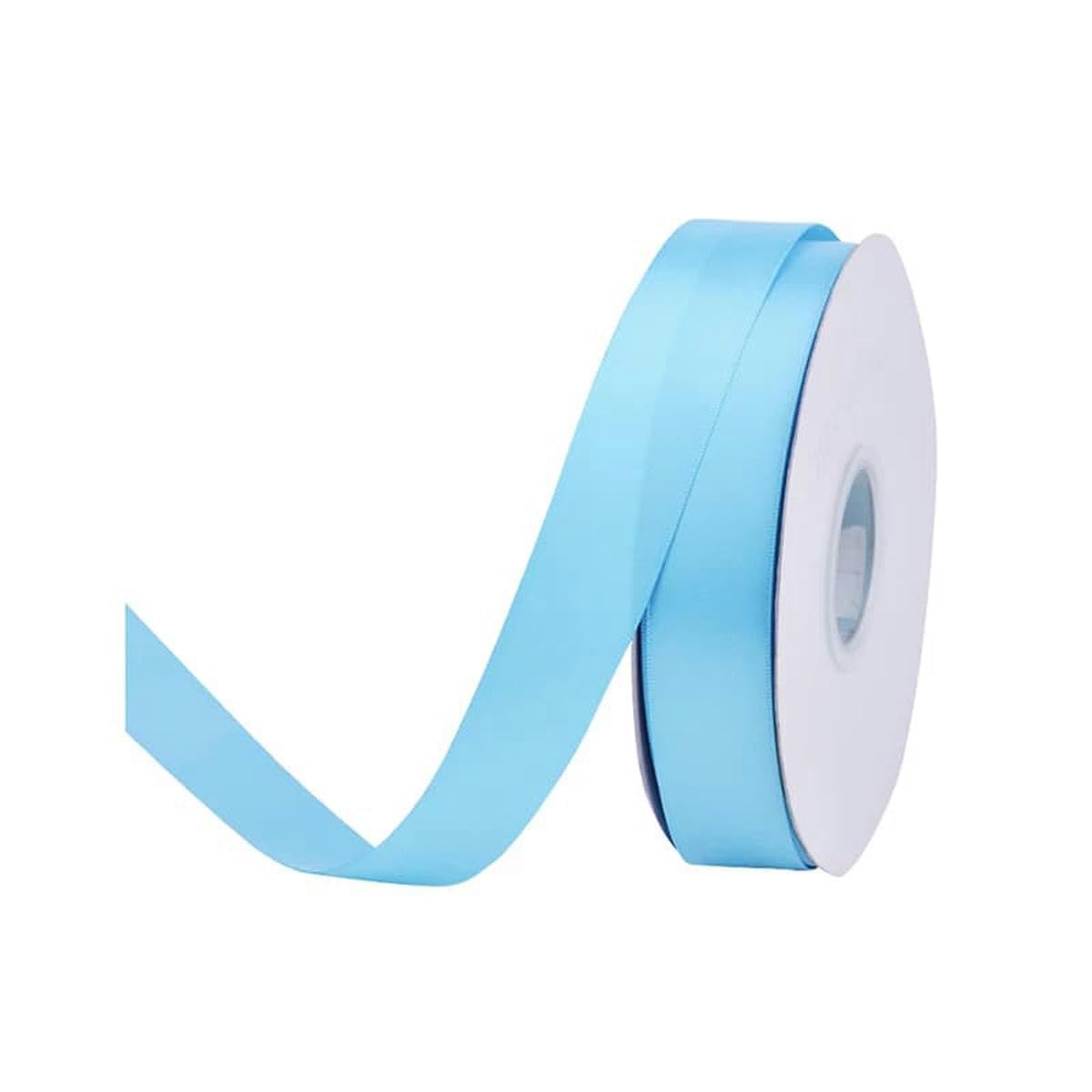 6 9 13 16 19 22 mm doppelseitiges Satinband 100 Yards blau für Party-Hochzeitsdekoration handgefertigte Rosenblüten Ribbongs-Kobalt 329-22 mm