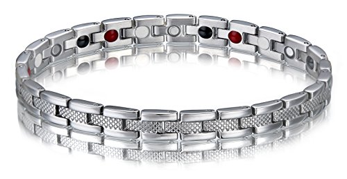 Preisvergleich Produktbild SSC Magnet Armband Edelstahl / silber poliert / matt / Magnetarmband (2000+ Gauss) / antiallergener Schmuck (316L Chirurgenstahl) / Ideal als Geschenk [SSC-177]