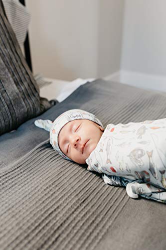 Image of Copper Pearl Swaddle Blankets for Newborns | Soft Stretchy Receiving Blankets for Boys and Girls | Large 46 x 46 Inch Baby Blankets | Lightweight and Breathable Swaddles | Trout