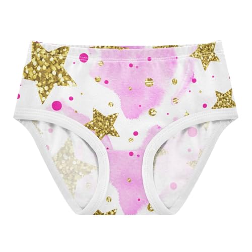 Cotton Toddler Underwear Floral Gold Stars Pink Tie Dye Little Girl Panties Bright Underpants Briefs 2t