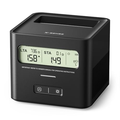 X-Sense Radon Detector for Basement Zero Lab Fees XR0A-SR Black