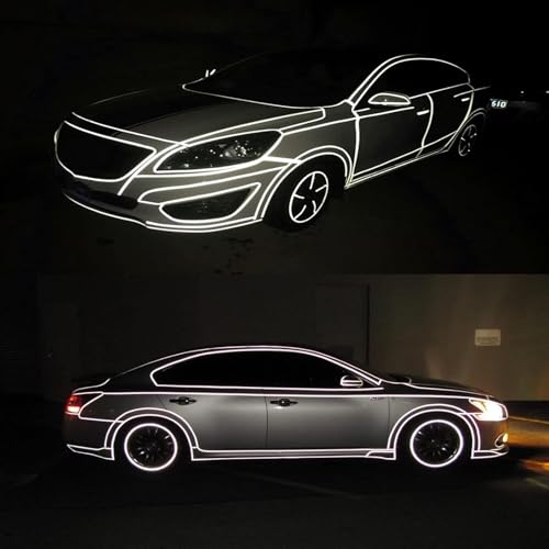 White Reflective Tape for Vehicles, Bikes, Helmets, and Clothing, Waterproof Self-Adhesive Safety Tape for Outdoor Warning and Security Marking, 8M - Image 4