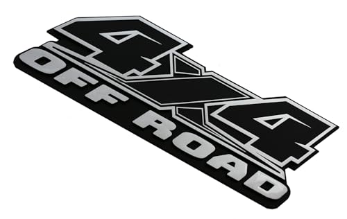 Image of 1Pc 4X4 Off Road Emblems Decal Stickers Auto Decoration Accessories 3D Badge Replacemen for F-150 F-250 F-350 Tacoma Tundra Ram Silverado Truck Pickup (Chrome)