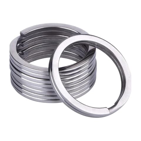 COTBENN 10-Piece Flat Split Key Rings Cover