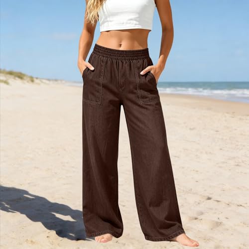 Pantalon ample pour femme à taille élastique chic - 7