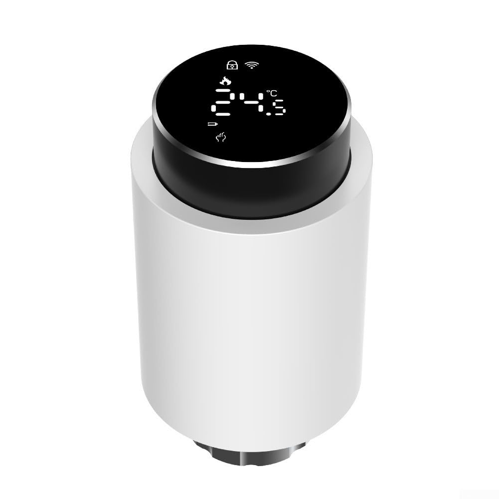 Valvola termostatica per termosifone, controllo intelligente del riscaldamento programmabile, programmazione settimanale, controllo vocale e app, monitoraggio energetico per comfort domestico (2 pezzi