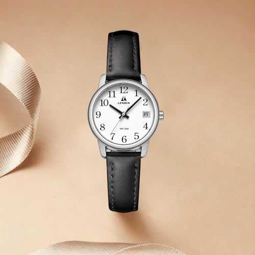LN LENQIN Ladies Watches Analog Quartz Watch for Women Waterproof Women's Wrist Watches Easy Reader Womens Watch with Leather Strap - Image 6