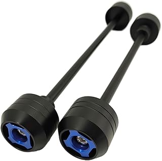 Deslizadores de horquilla de eje de rueda delantera y trasera compatibles con S1000RR 2010-2014, almohadillas protectoras de caída lateral izquierdo y derecho (azul)