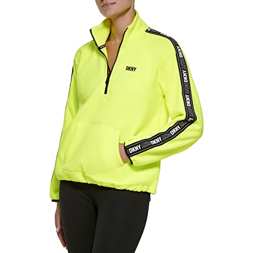 Image of DKNY Women's Sleeve Logo Tape Pullover Hoodie Sweatshirt