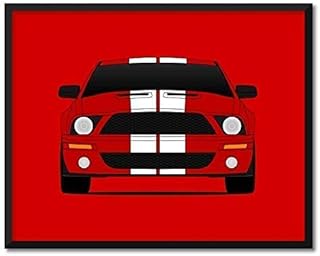 CUSTOMIZABLE COLOR: Shelby GT500 S197 (2007-2009) Inspired Poster Print Wall Art Decor Handmade Carroll Shelby Ford Mustang Cobra S1 (Unframed)