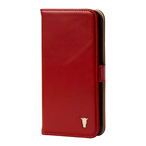 TORRO Cell Phone Case Compatible with Apple iPhone 11 Pro Max Genuine Quality Leather Flip Cover with [Card Slots] [Horizontal Viewing Stand] [Durable Frame] 6.5 Inch 2019 Release (Red)